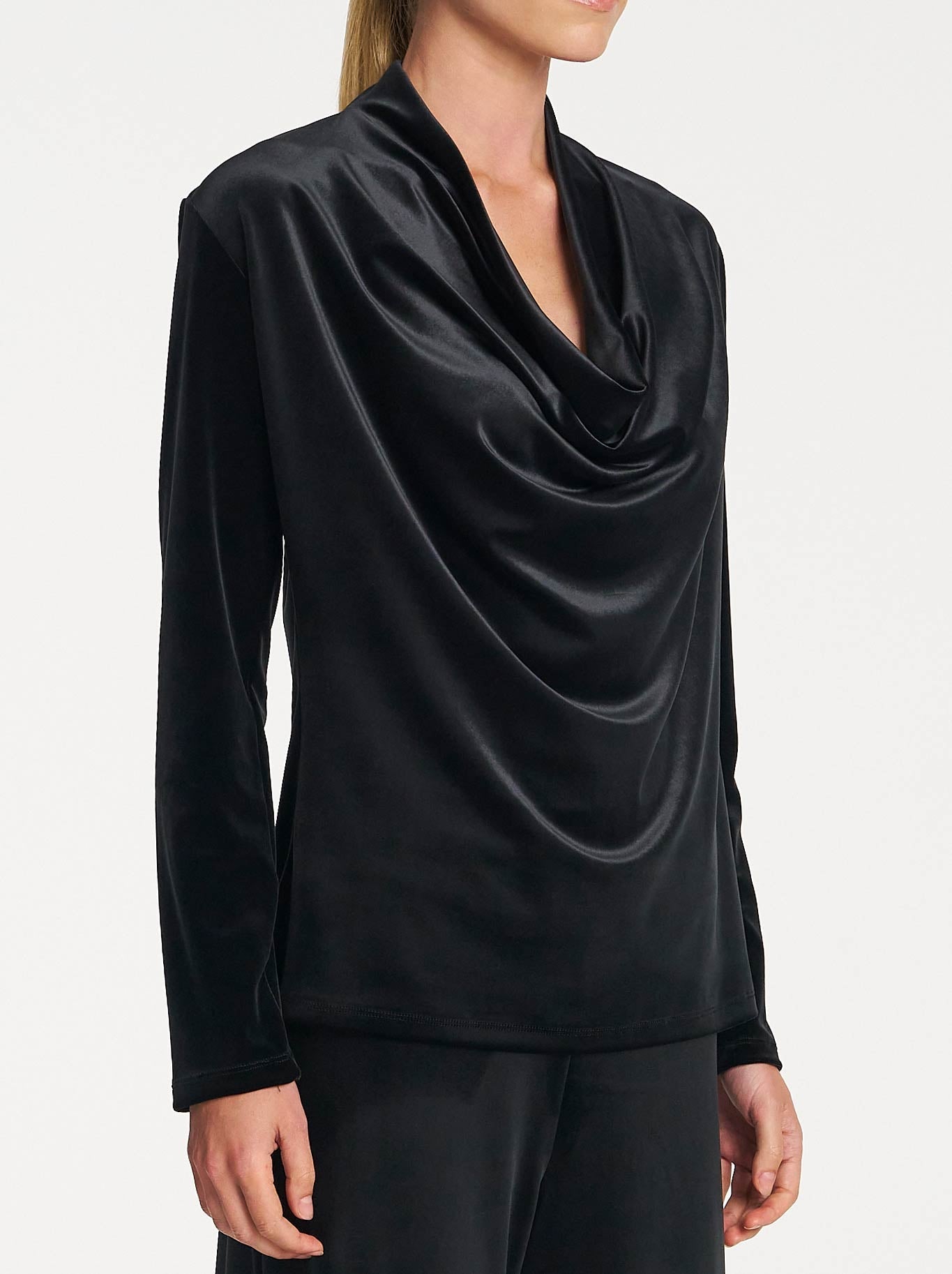 MELA PURDIE DRAPE TOP (Black)