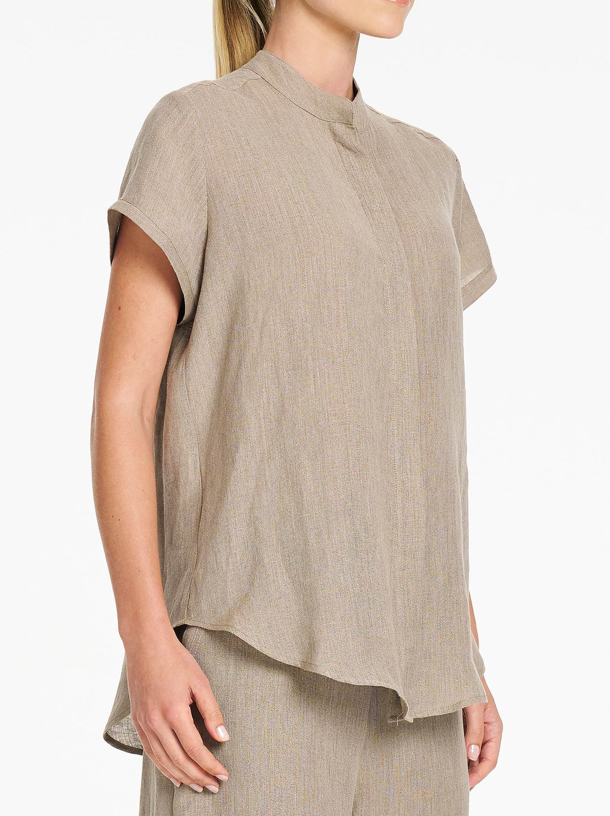 Mela Purdie Stand Shirt (Stucco)