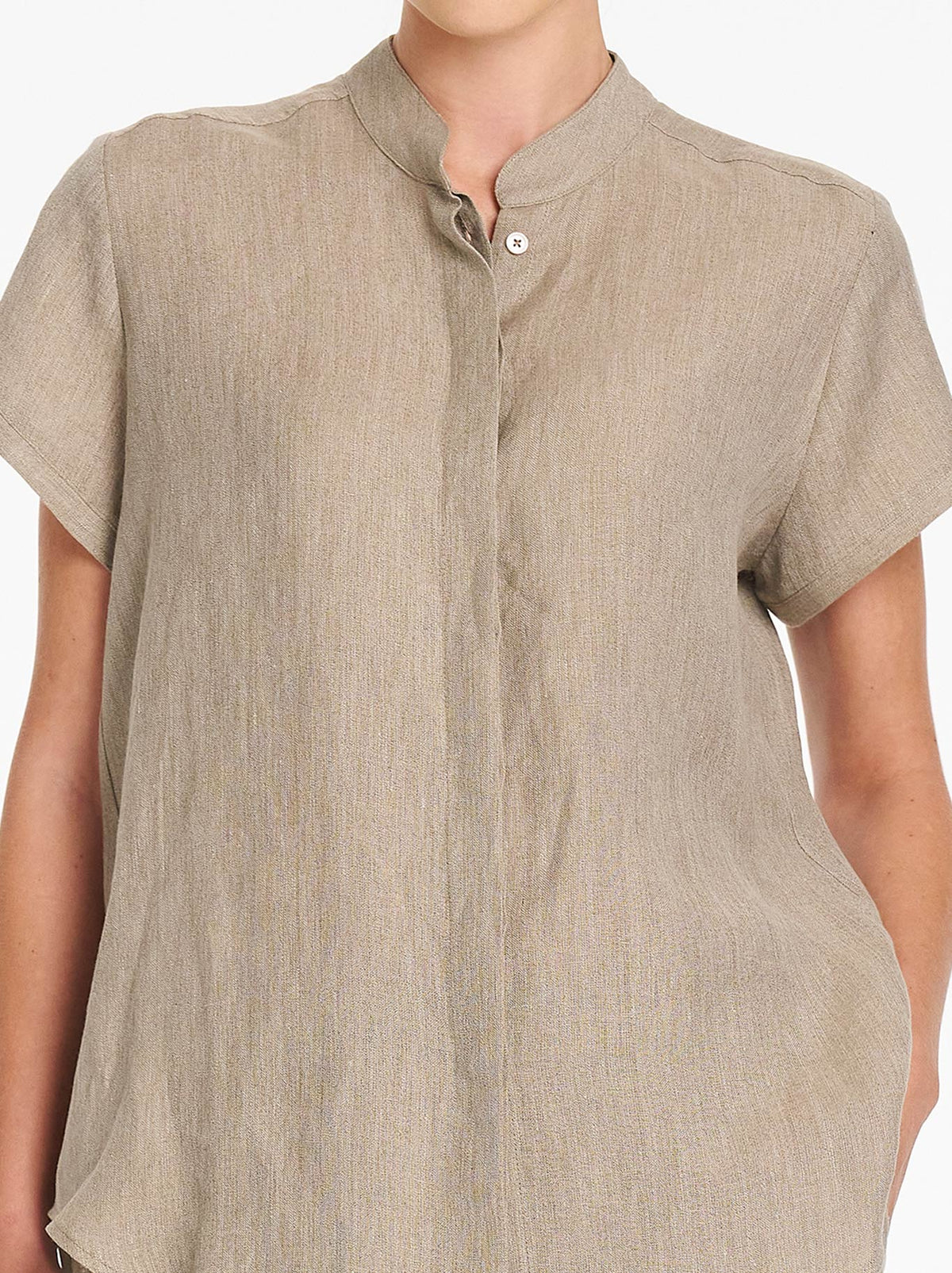 Mela Purdie Stand Shirt (Stucco)