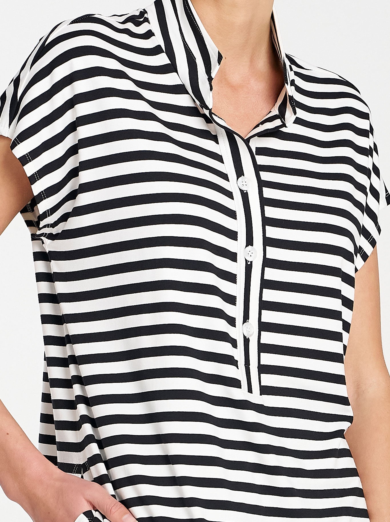 MELA PURDIE HENLEY TANK (Black White)