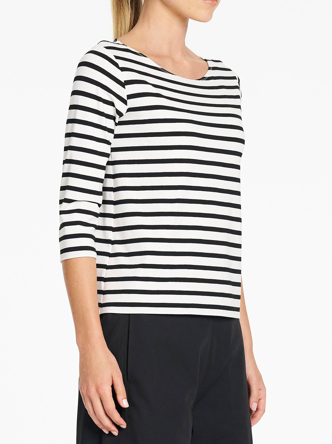Mela Purdie Relaxed Boat Neck (White/Black)