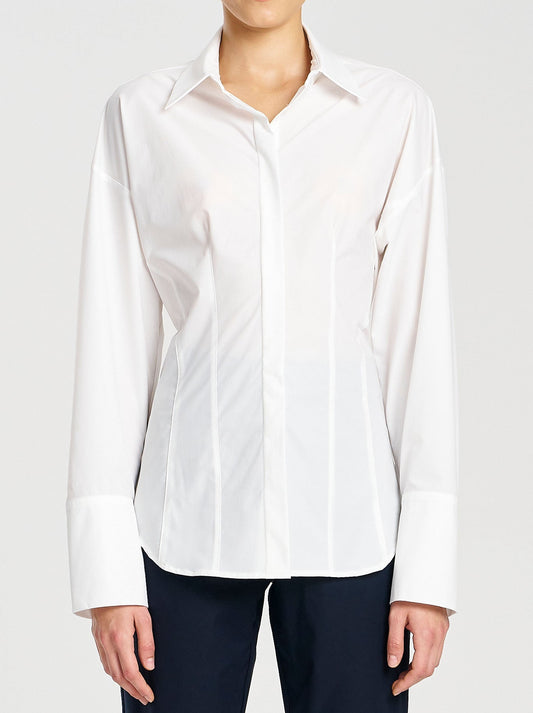 Image of Shirts. Productname: MELA PURDIE ARC SHIRT in Chalk colour by brand - Mela Purdie