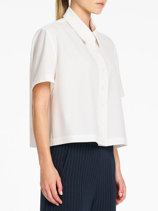 MELA PURDIE CROP SHIRT (Chalk)