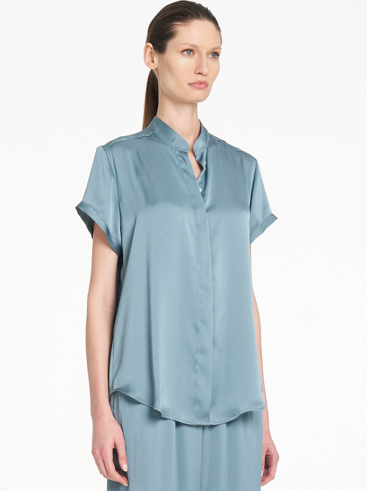 MELA PURDIE SOFT STAND SHIRT (Nile)