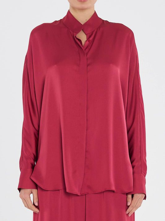 Image of Shirts. Productname: MELA PURDIE DOLMAN VILLA SHIRT in Claret colour by brand - Mela Purdie