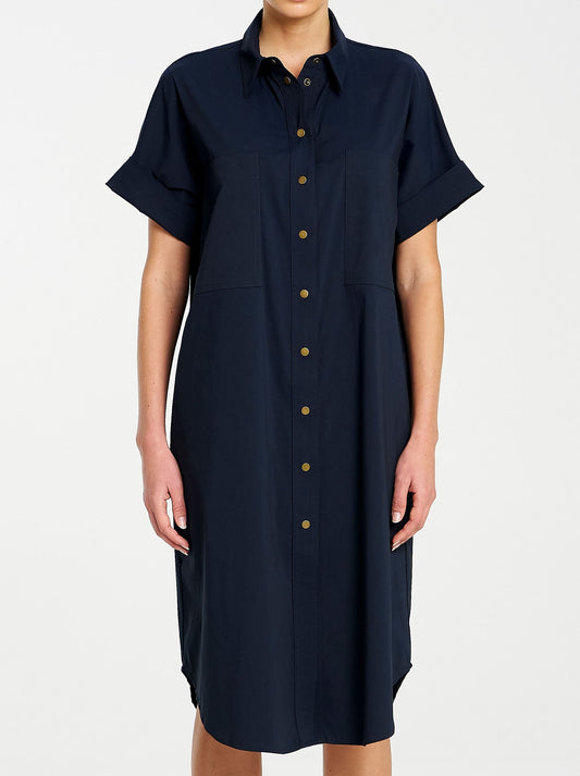 Image of Dresses. Productname: MELA PURDIE STUD SHELL DRESS in French Navy colour by brand - Mela Purdie