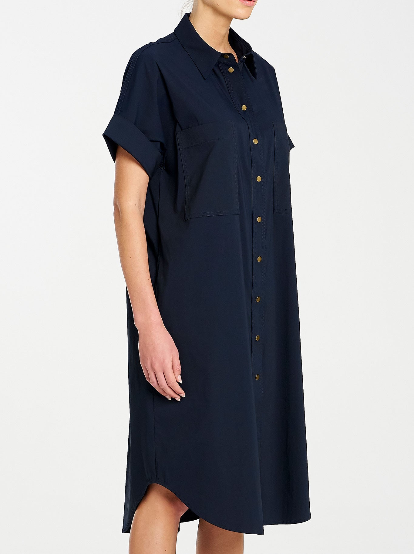 MELA PURDIE STUD SHELL DRESS (French Navy)