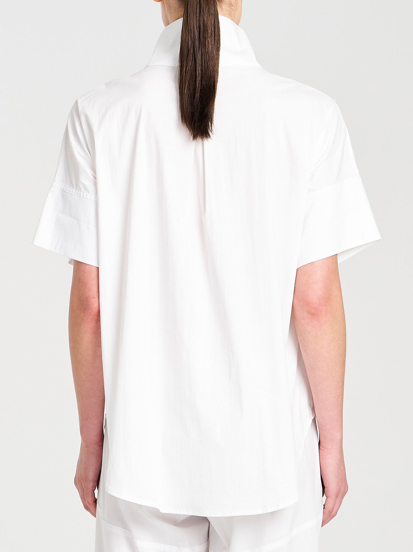 MELA PURDIE HALF ZIP SHIRT (White)