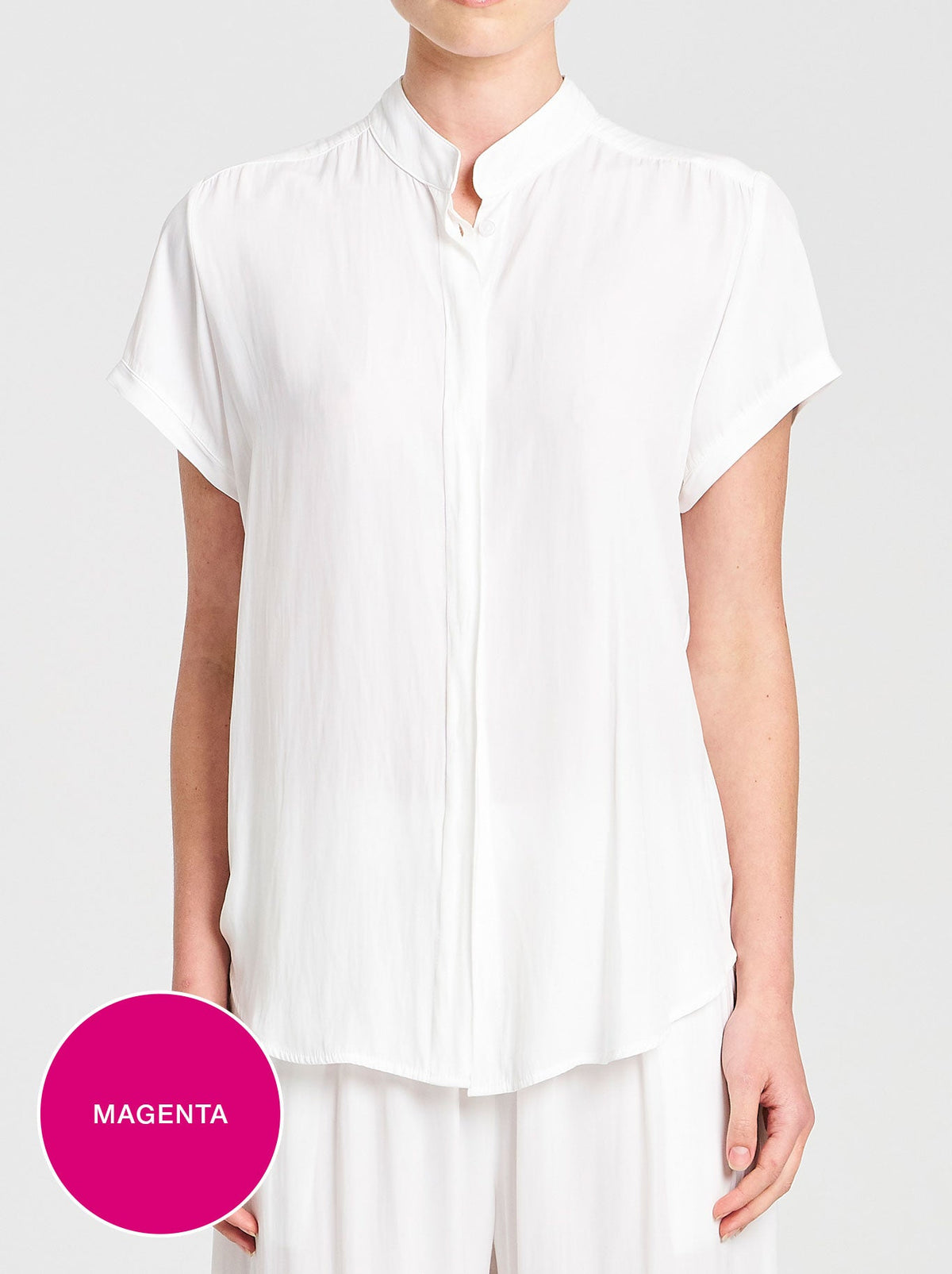 MELA PURDIE SOFT STAND SHIRT (Magenta)