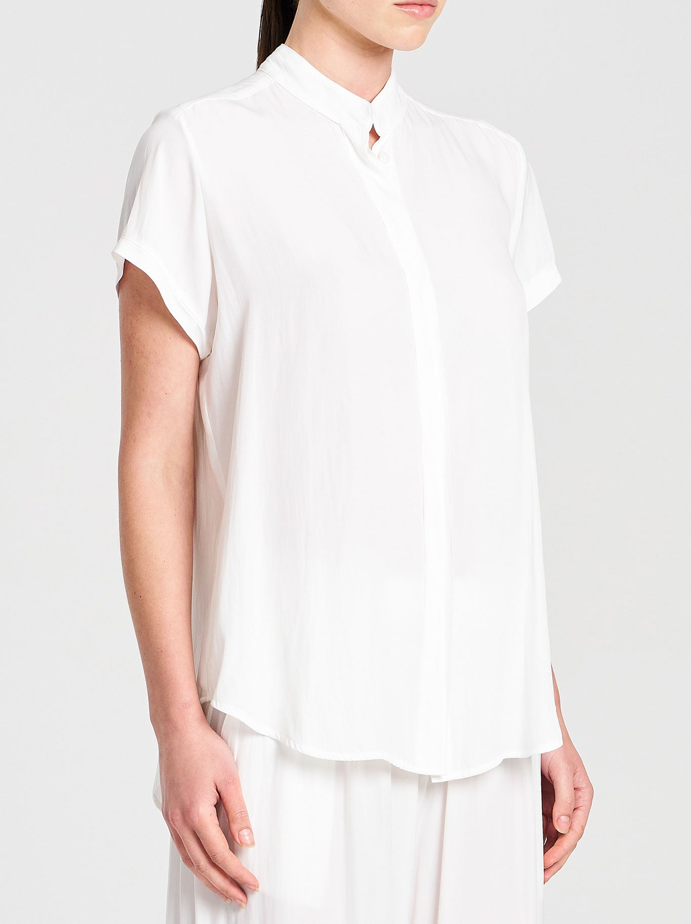 Mela Purdie Soft Stand Shirt (White)