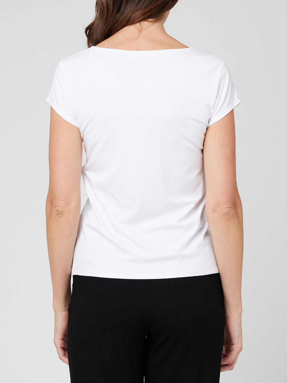 MELA PURDIE SCOOP NECK T (White)