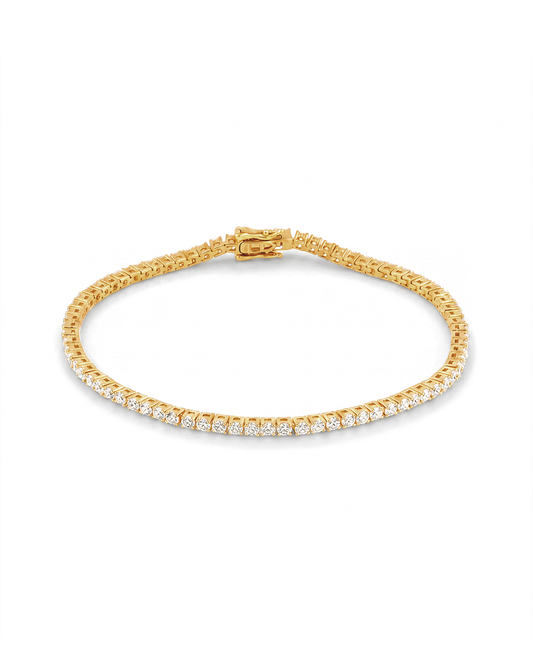 Image of Bracelets. Product name - Melbourne Gold Diamond Tennis Bracelet in colour by brand - LAVANA