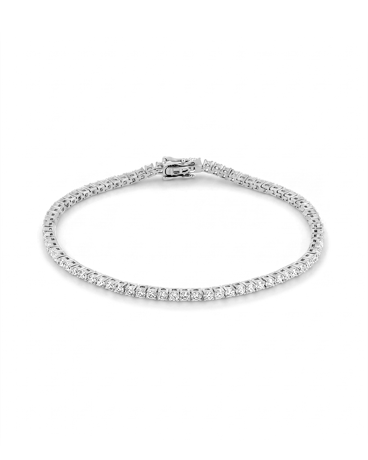 Image of Bracelets. Product name - Melbourne Silver Diamond Tennis Bracelet in colour by brand - LAVANA