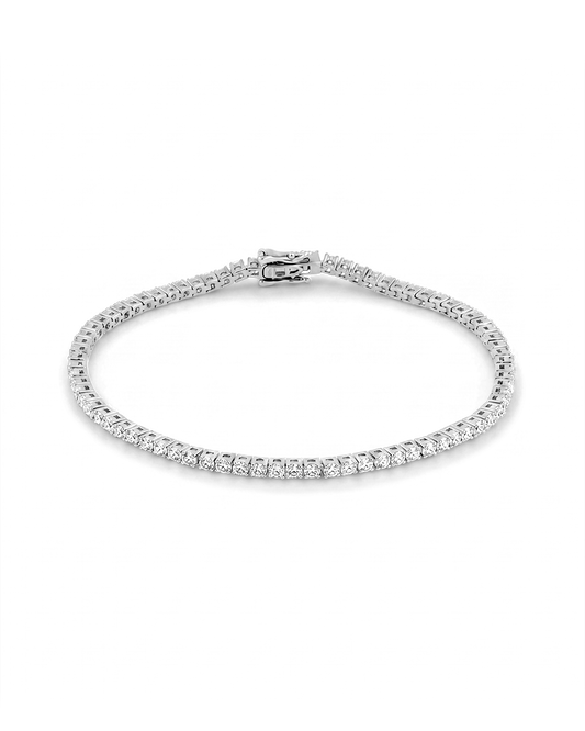 Image of Bracelets. Product name - Melbourne Silver Diamond Tennis Bracelet in colour by brand - LAVANA
