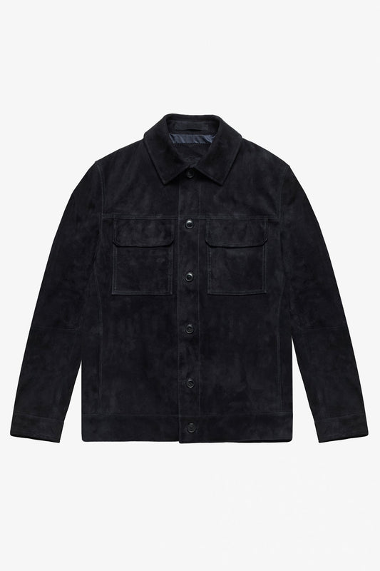 Anthony Squires Mercer Suede Jacket (Navy)