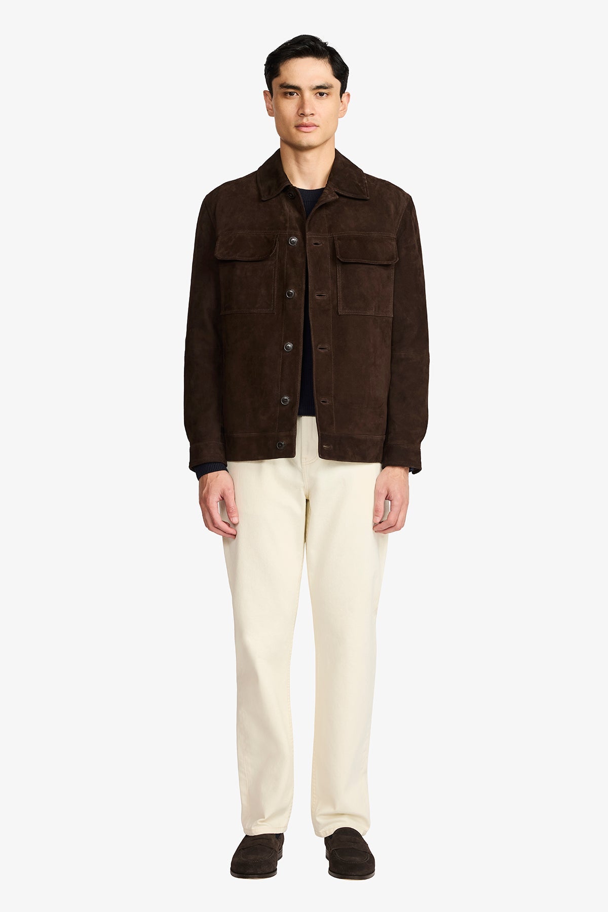 Image of Coats & Jackets. Productname: Anthony Squires Mercer Brown Suede Jacket in Brown colour by brand - Anthony Squires