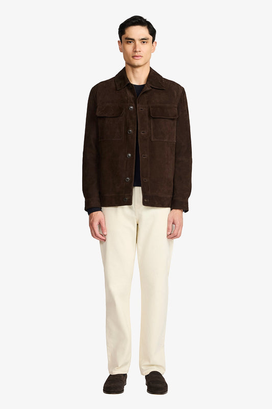 Image of Coats & Jackets. Productname: Anthony Squires Mercer Brown Suede Jacket in Brown colour by brand - Anthony Squires