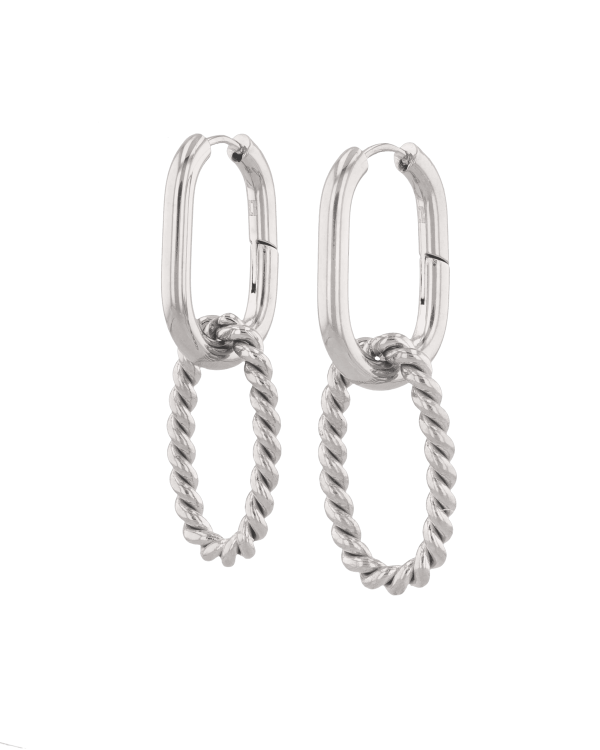 LAVANA Mia Convertible Silver Hoop Earrings