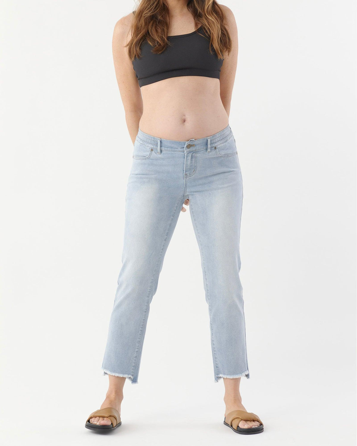 Soon Maternity Mid Rise Slim Straight Jeans