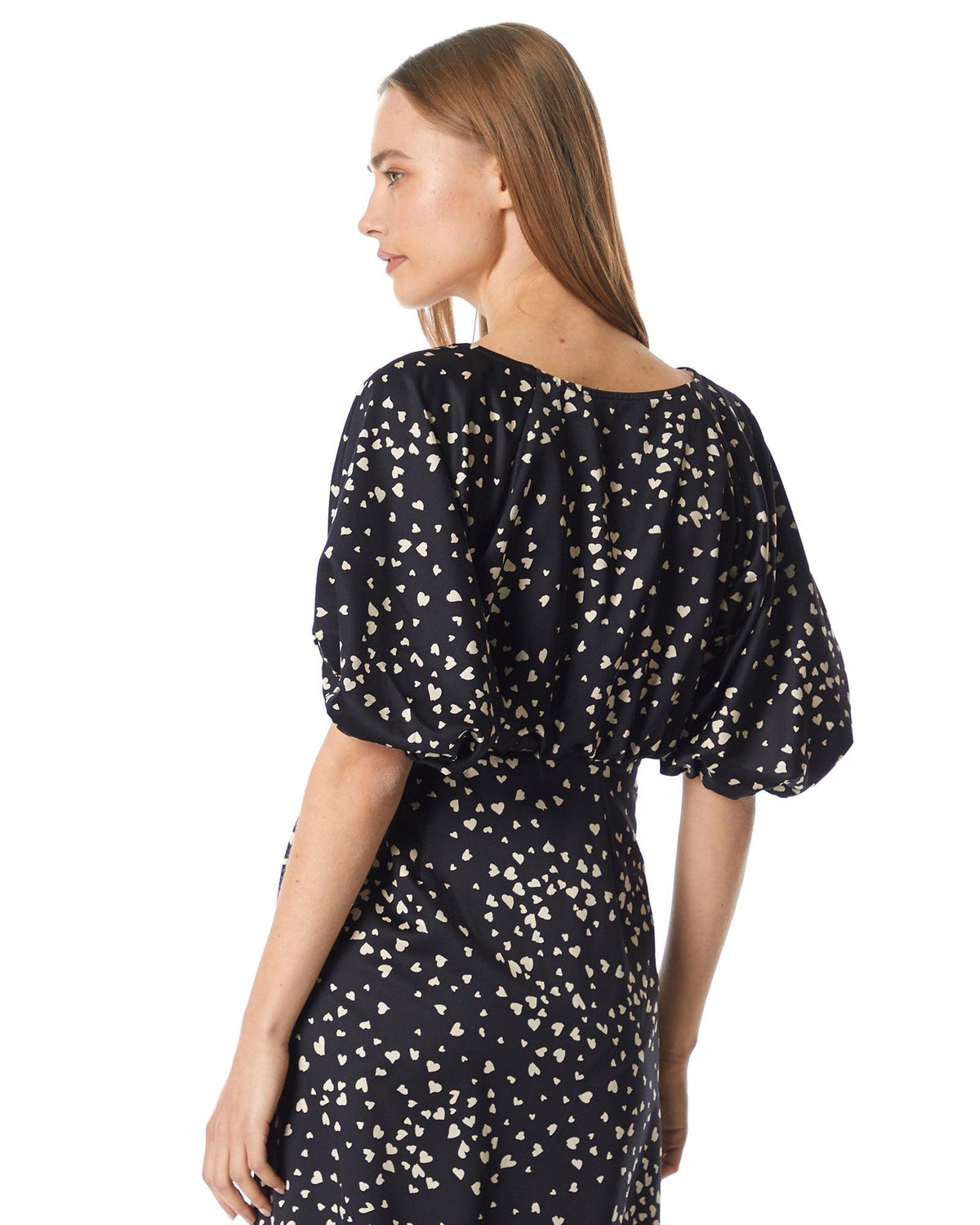 Soon Maternity Mila Balloon Sleeve Top (Black Heart)
