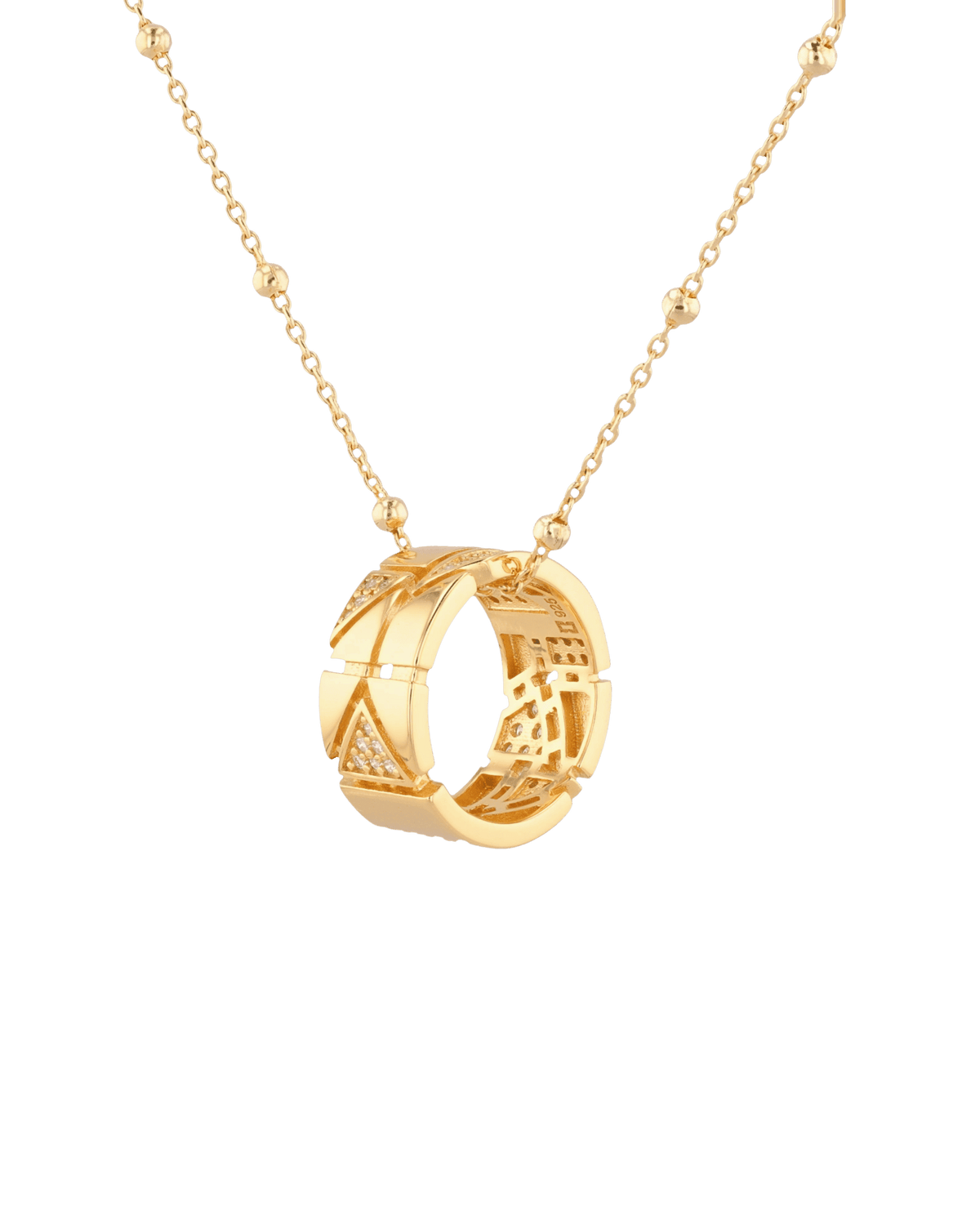 LAVANA Milano Jigsaw Gold Diamond Pendant