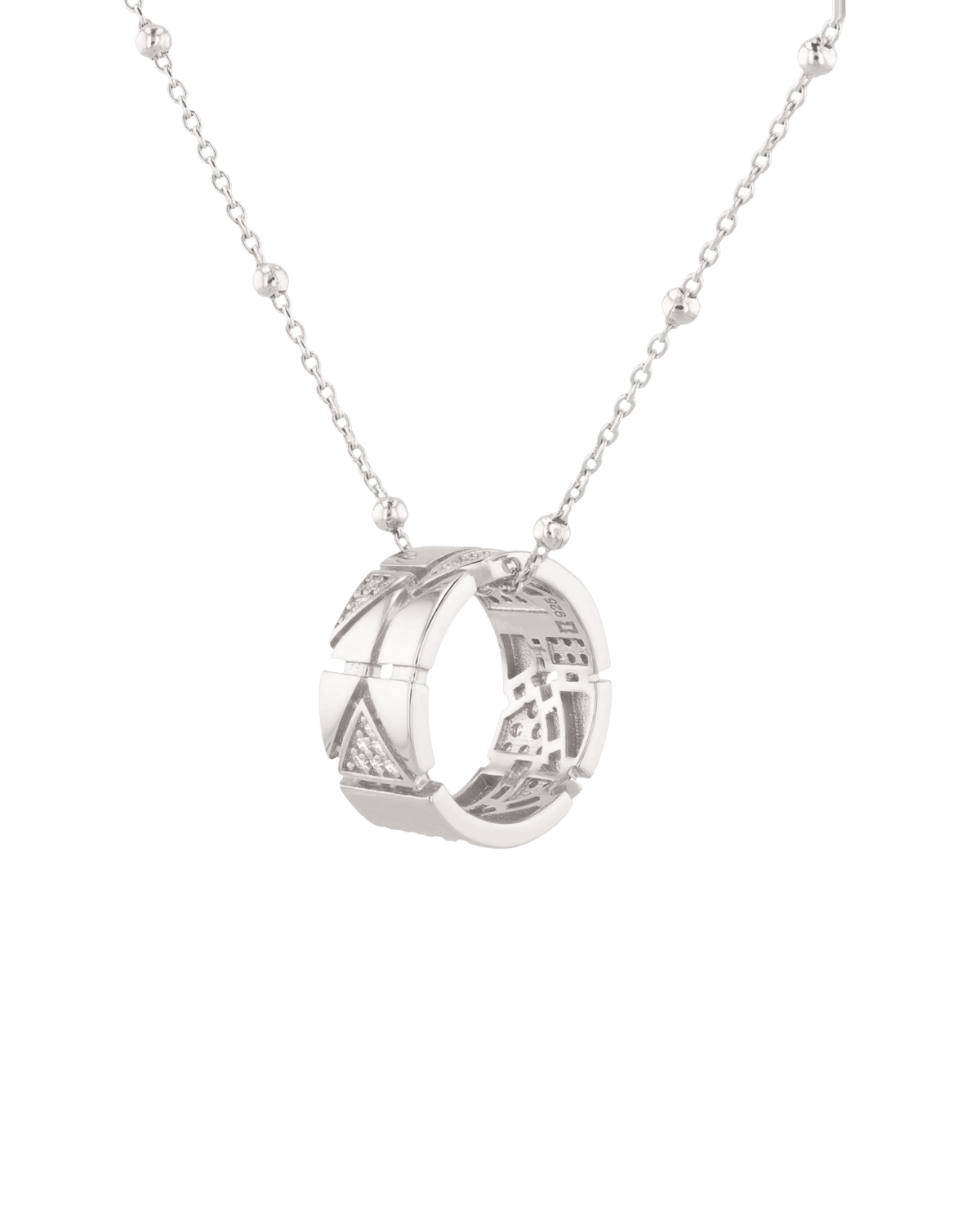 LAVANA Milano Jigsaw Silver Diamond Pendant
