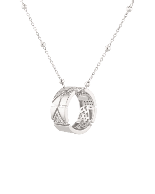 LAVANA Milano Jigsaw Silver Diamond Pendant