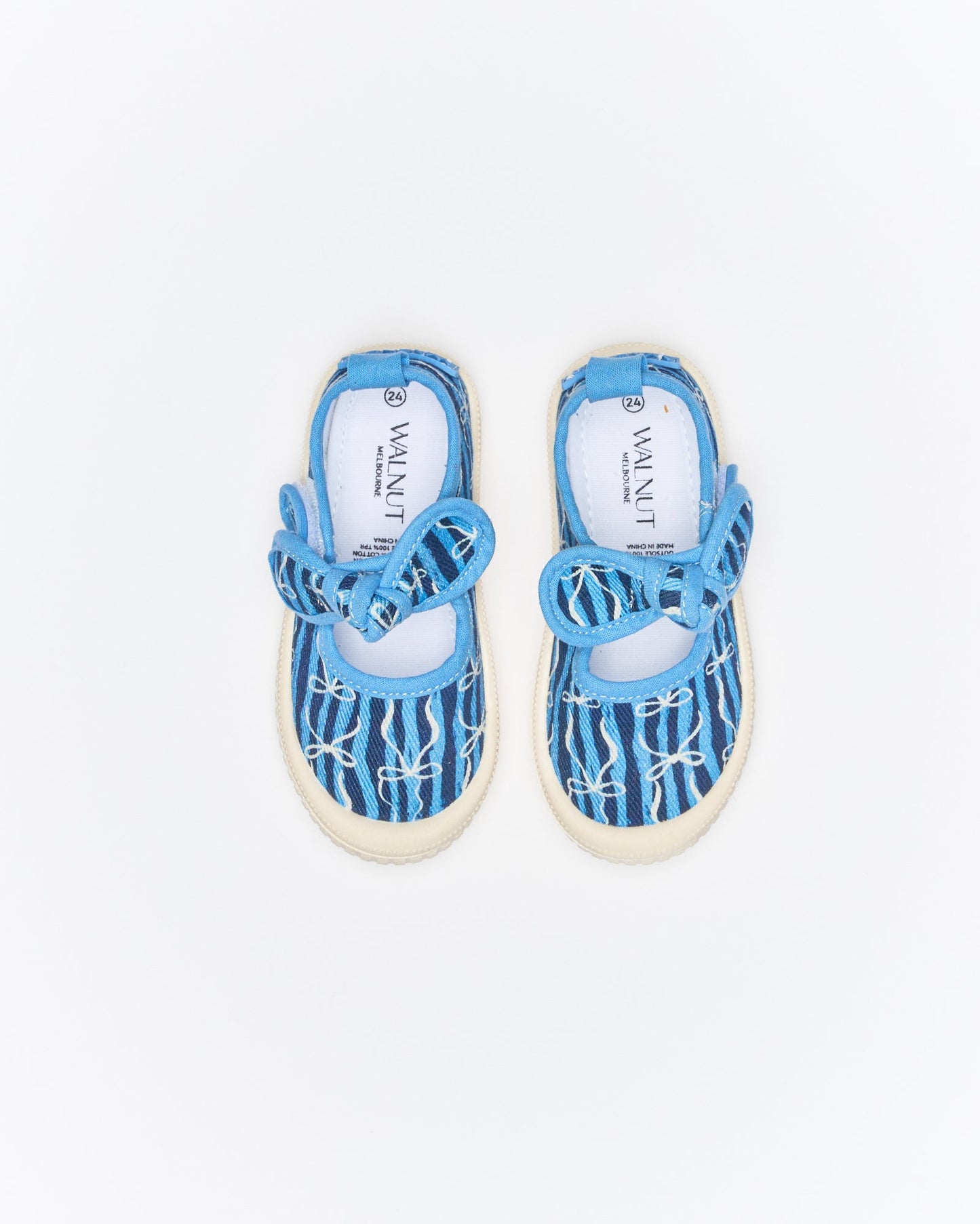 Walnut Melbourne Millie Canvas (Denim Bows)
