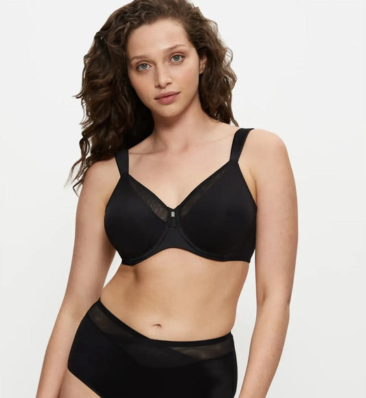 Image of Bras. Productname: Triumph True Shape Sensation Minimiser Bra in Black colour by brand - Triumph