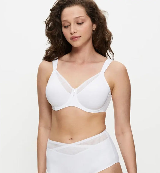 Image of Bras. Productname: Triumph True Shape Sensation Minimiser Bra in White colour by brand - Triumph