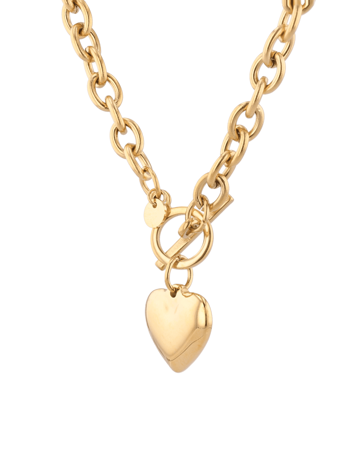 LAVANA Mod Heart Gold Chain Necklace