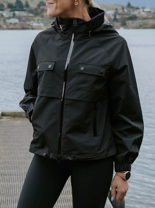 Image of Coats & Jackets. Productname: Moke Maggie Rain Jacket in Black colour by brand - Moke