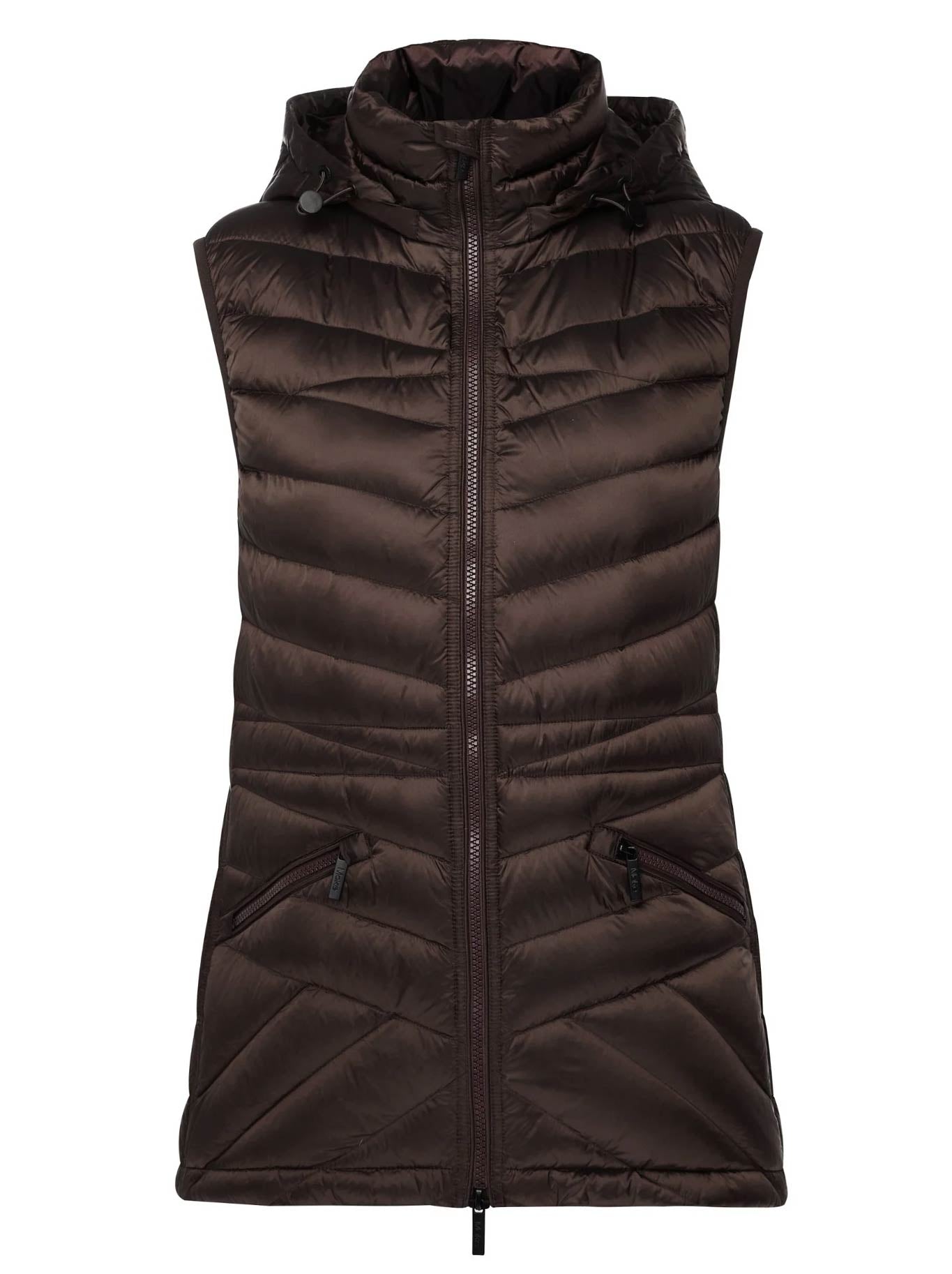MOKE MARY CLAIRE PACKABLE DOWN PUFFER VEST (Chocolate)