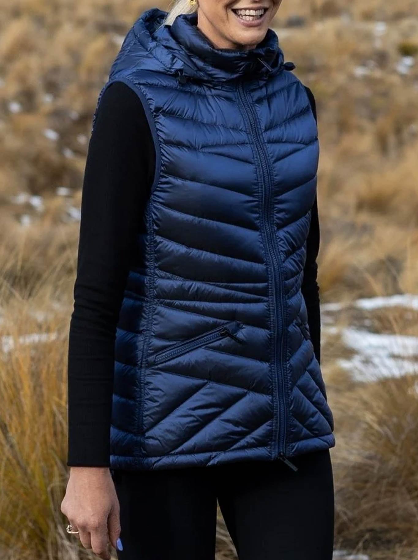 MOKE MARY CLAIRE PACKABLE DOWN PUFFER VEST (Chocolate)