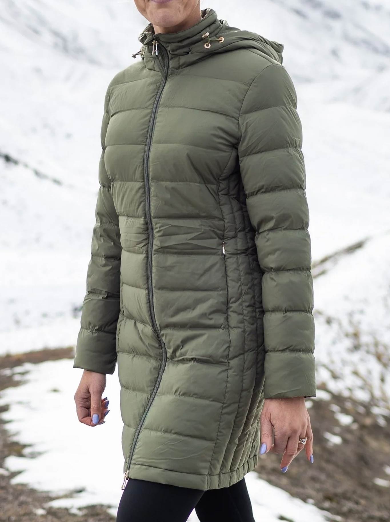 Image of Coats & Jackets. Productname: Moke Sydney Packable Puffer Down Coat in Olive Green colour by brand - Moke