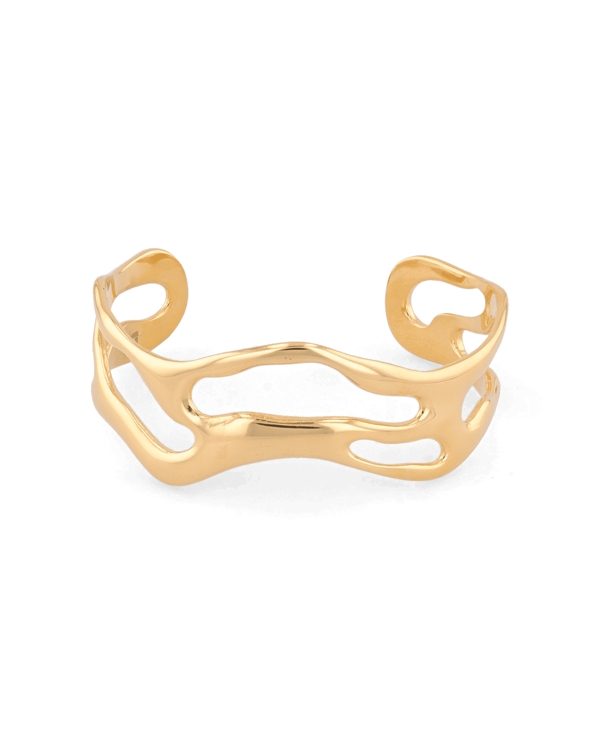 LAVANA Molten Open Gold Cuff Bracelet