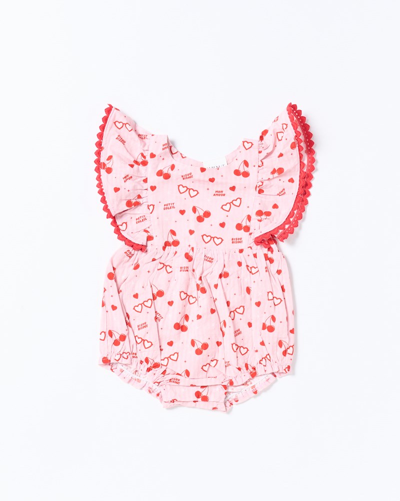 Image of Bodysuits. Productname: Walnut Melbourne Mon Cheri Romper in Mon Amour colour by brand - Walnut Melbourne