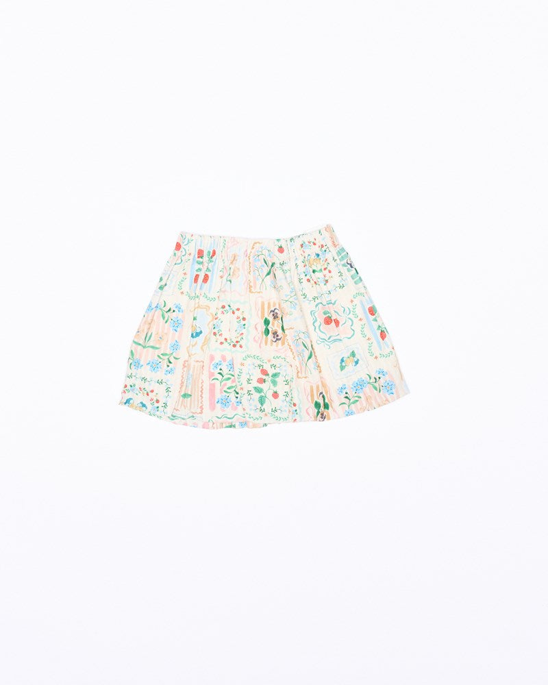 Image of a model wearing Skirts. Productname: Walnut Melbourne Mon Cheri Skirt in Forget Me Not colour by brand - Walnut Melbourne
