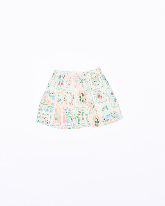 Image of a model wearing Skirts. Productname: Walnut Melbourne Mon Cheri Skirt in Forget Me Not colour by brand - Walnut Melbourne