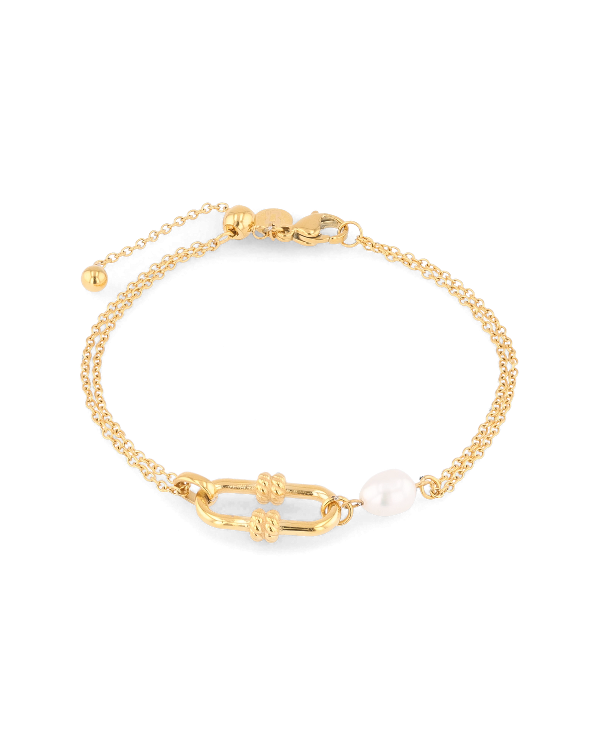 Image of Bracelets. Product name - Monaco Gold Pearl Bracelet in colour by brand - LAVANA
