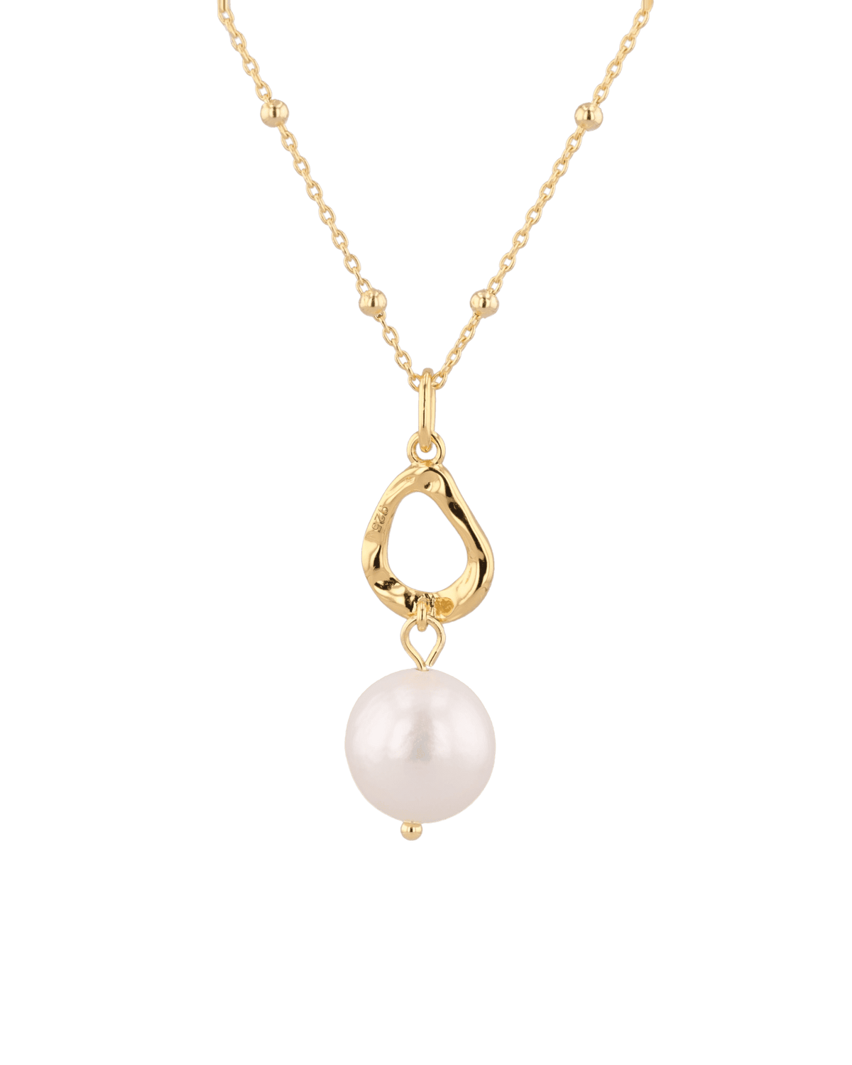 Image of Charms. Product name - Mondello Gold Pearl Pendant in colour by brand - LAVANA