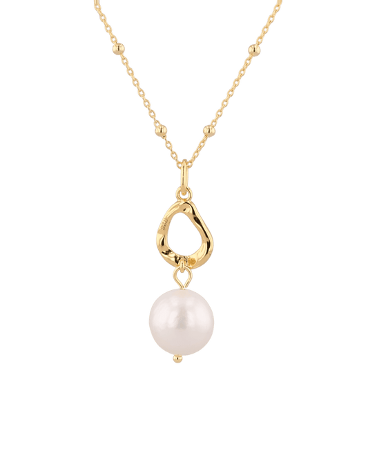 Image of Charms. Product name - Mondello Gold Pearl Pendant in colour by brand - LAVANA