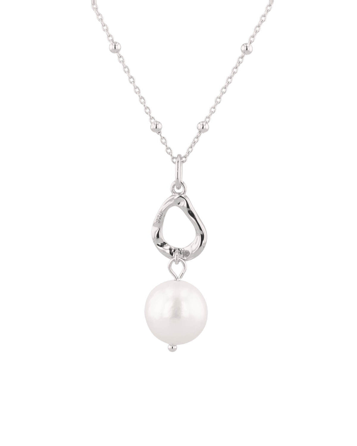Image of Charms. Product name - Mondello Silver Pearl Pendant in colour by brand - LAVANA