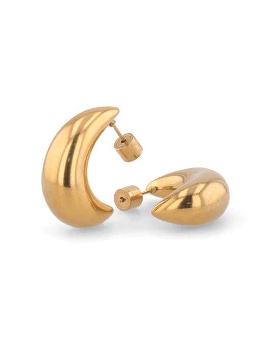 Image of Earrings. Product name - Moonscapes Gold Earrings in colour by brand - LAVANA