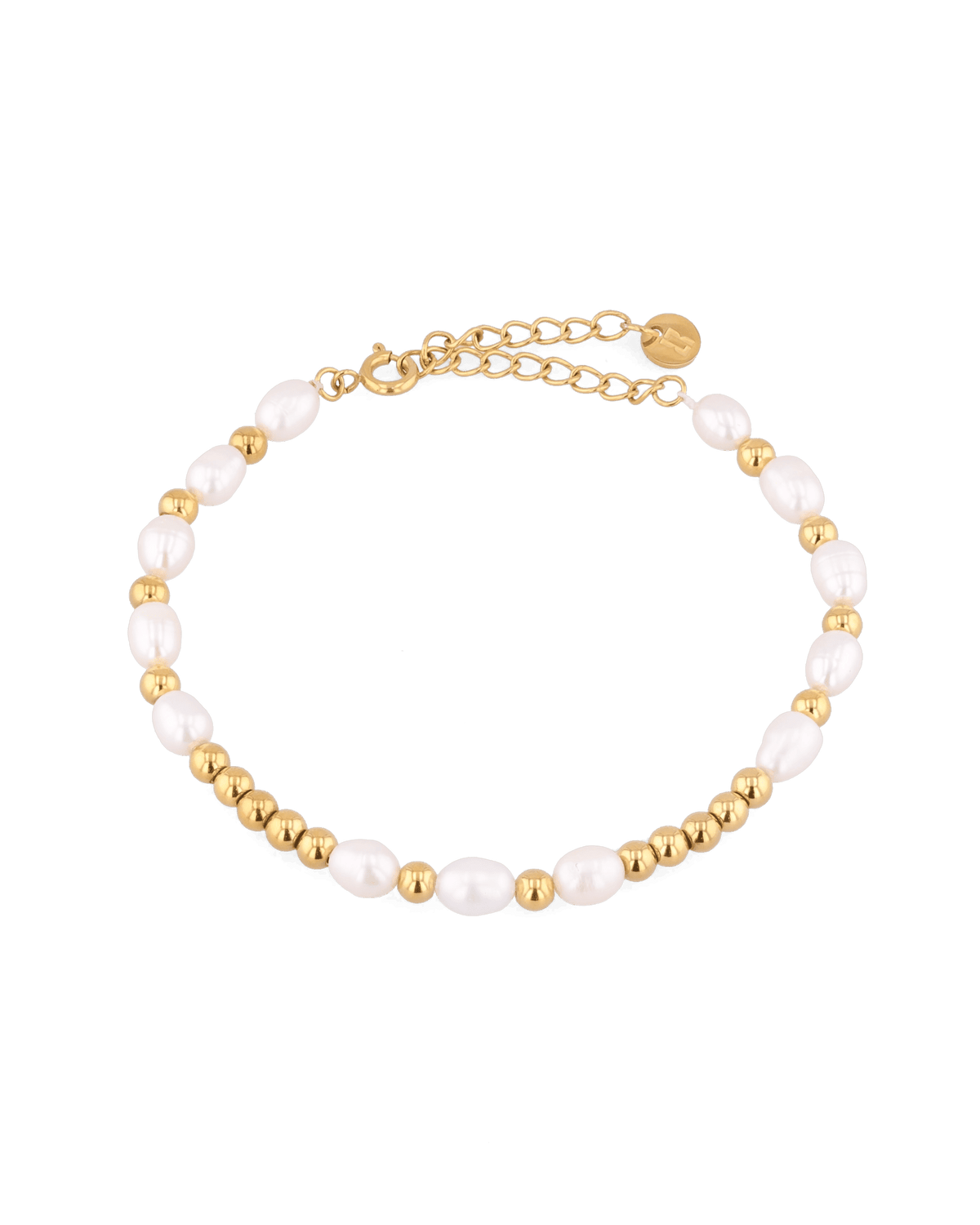 Image of Bracelets. Product name - Moontide Gold Pearl Bracelet in colour by brand - LAVANA