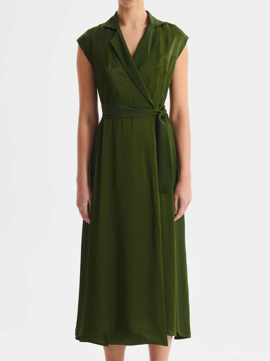 Image of Dresses. Productname: MORRISON ALANA DRESS in Olive colour by brand - Morrison