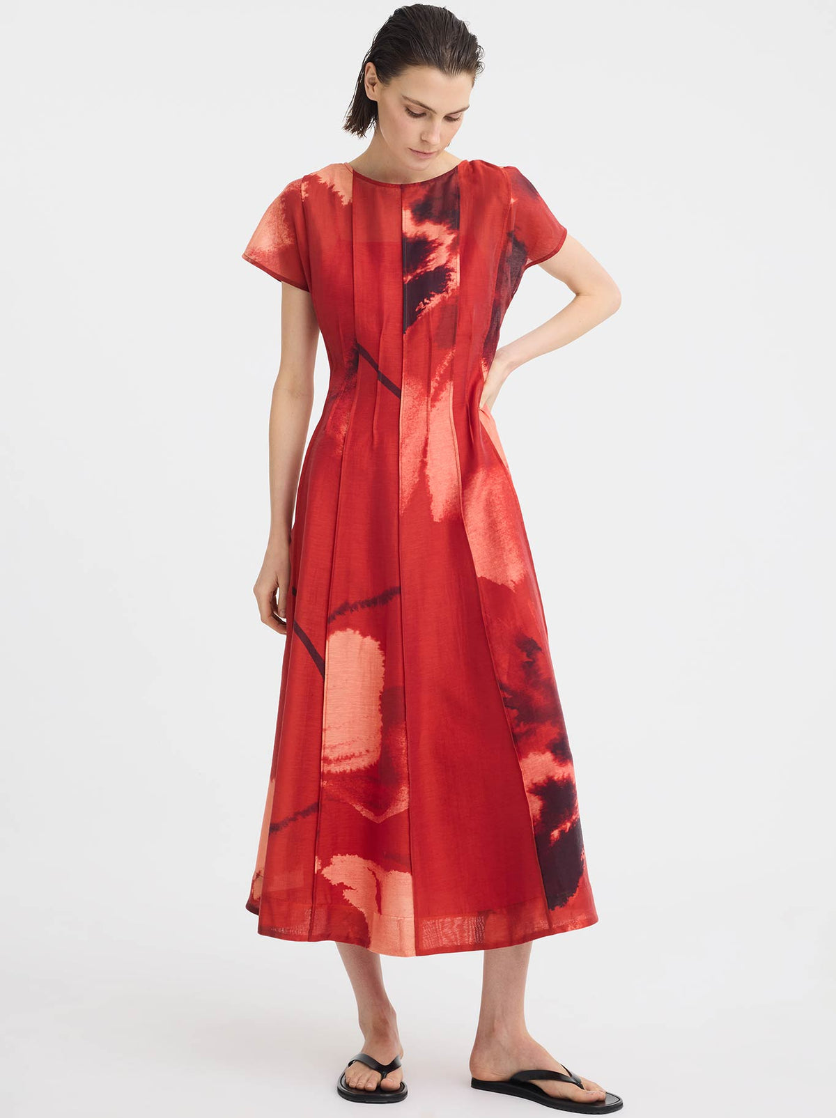 MORRISON ASTRA PINTUCK DRESS (Poppy)