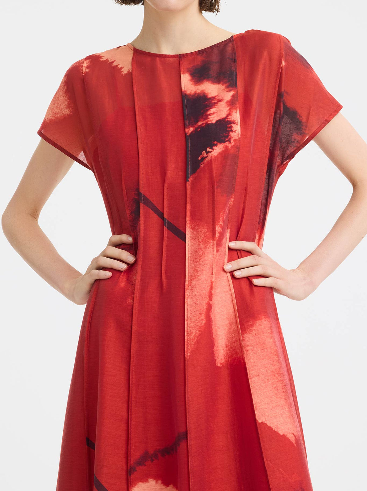 MORRISON ASTRA PINTUCK DRESS (Poppy)