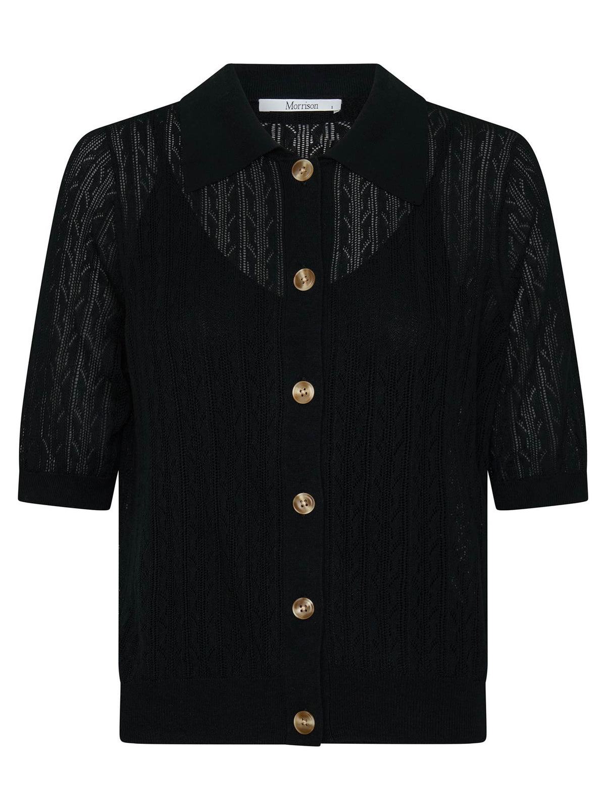 MORRISON BRIONI KNIT CARDI (Black)