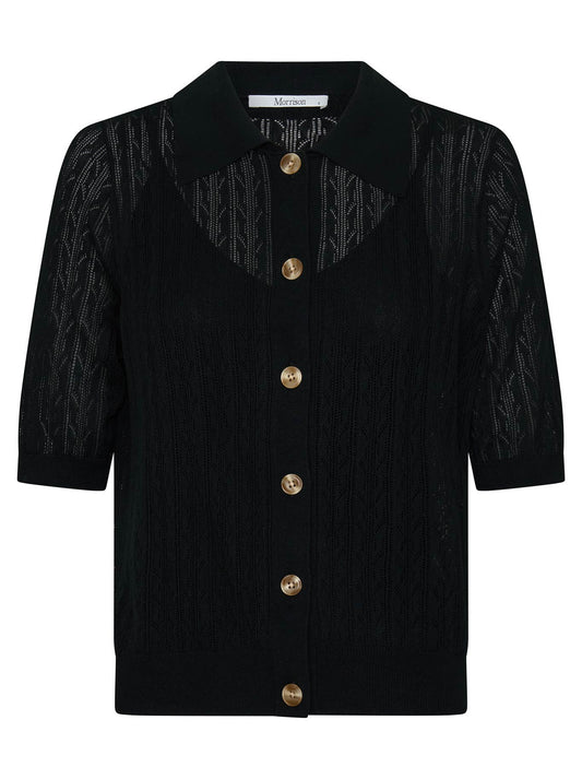 MORRISON BRIONI KNIT CARDI (Black)